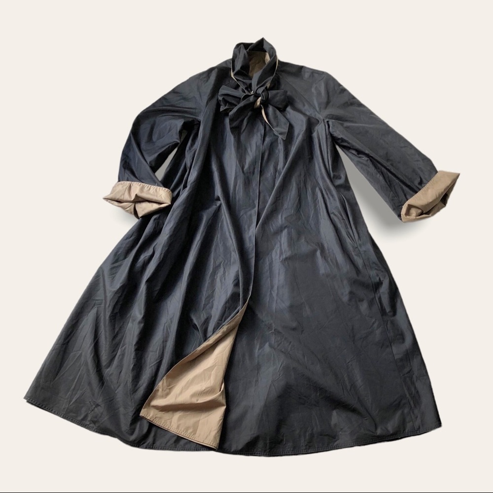 Reversible Black & Tan Women's Trench Cape